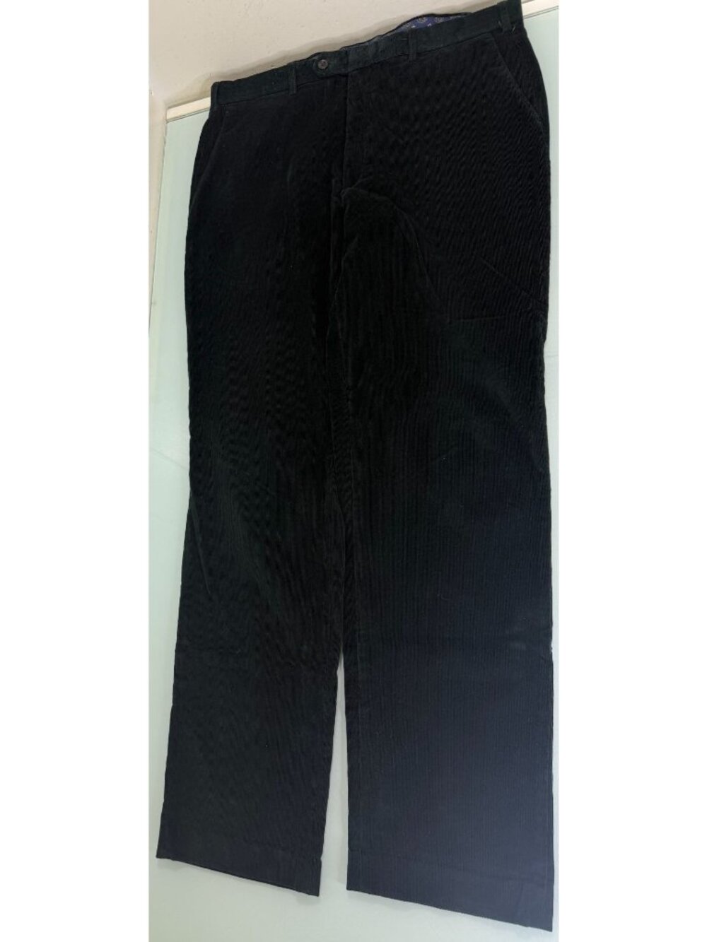 Lauren Ralph Lauren Corduroy Pants Men 36X34 Stretch Green Flat Front Y2K Preppy